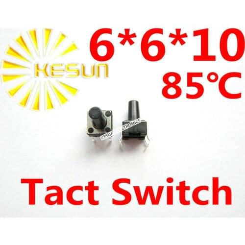1000PCS DIP 6X6X10 Tactile Tact Push Button Micro Switch Momentary