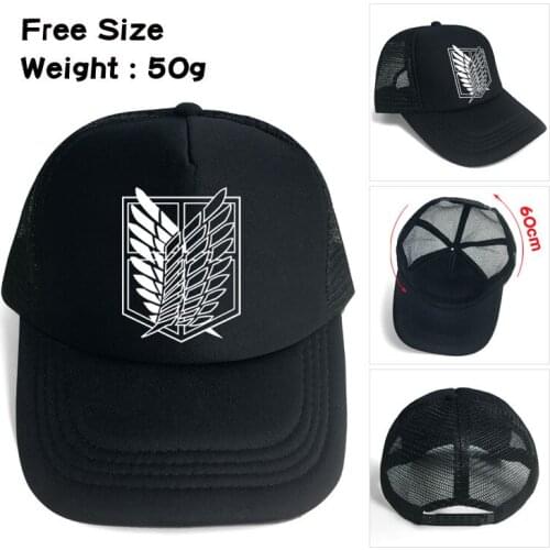 2021 Anime Attack on Titan Scouting Legion Anime Gift Cartoon Men Women Boys Girls Mesh Base Ball Cap Hat Cosplay