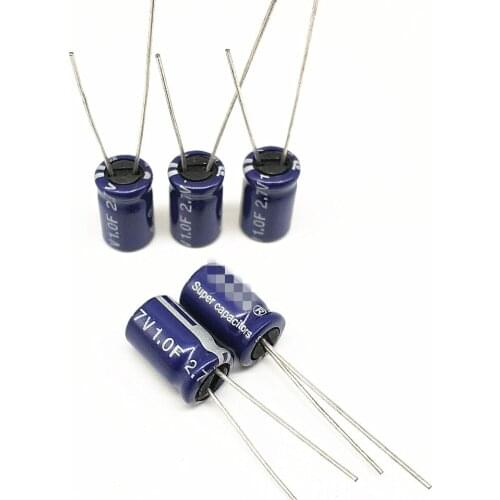 5Pcs/Lot Original 2.7V 1.0F toy power supply electrolysis type 2.7V1F capacitance