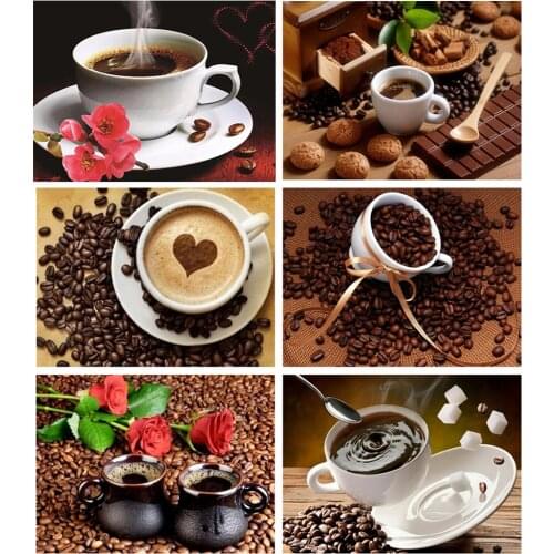 5d Diamond Painting Full Drill Coffee Cup Diamond Embroidery Sale Flower Cartoon Mosaic Handmade Gift Home Decor