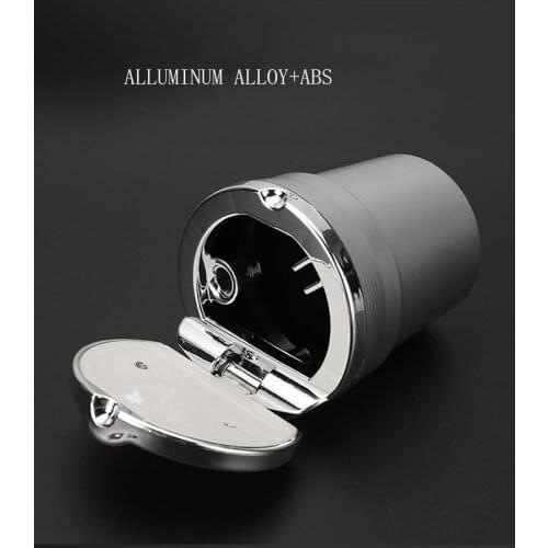 Car Ashtray With Led Lights With Cover Creative Personality Covered Car Inside The Car multi-function Car Accessories