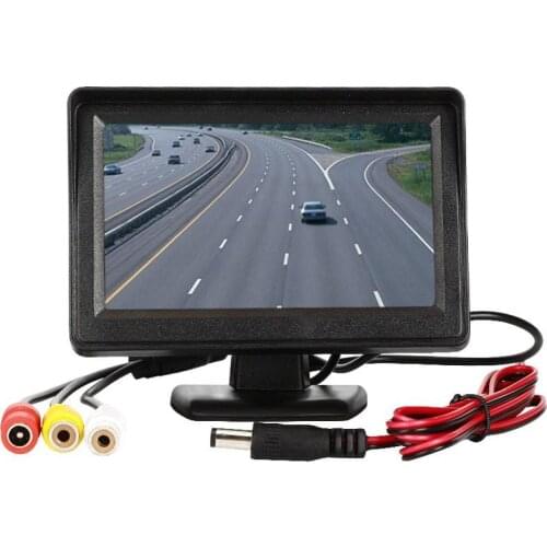 4.3 Inches Car Monitor For Rear View Camera TFT LCD Display Reverse Camera Monitor HD Digital Color Video Input Screen NTSC PAL