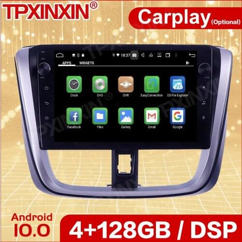 Wireless Carplay 2 Din Car Android Stereo Receiver For Toyota Vios Yaris 2014 2015 2016 2017 Radio Audio Head Unit Player Screen
