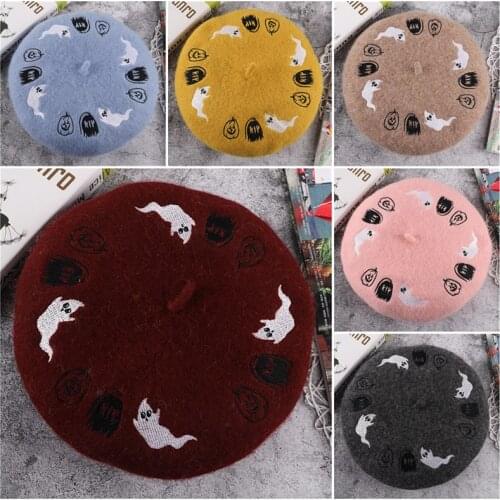 Beret hat women wool solid color beret Sherlock hat beret retro hat retro plain beret hat warm hat elegant ladies winter hat