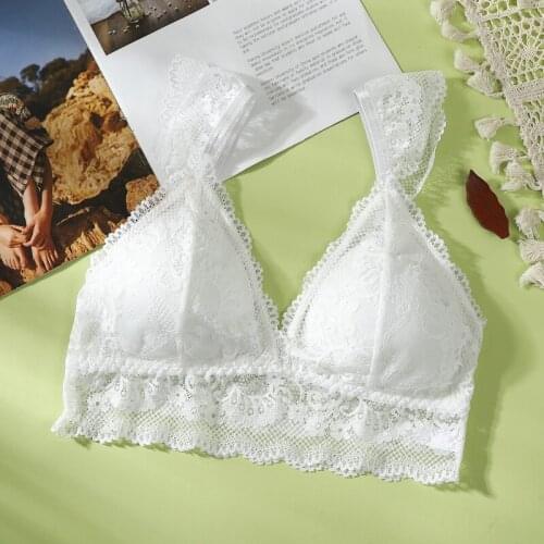 Seamless Deep V Lace Bra Women Wireless Push Up Thin Bra Underwear Female Soft Sexy Underwear French Bra