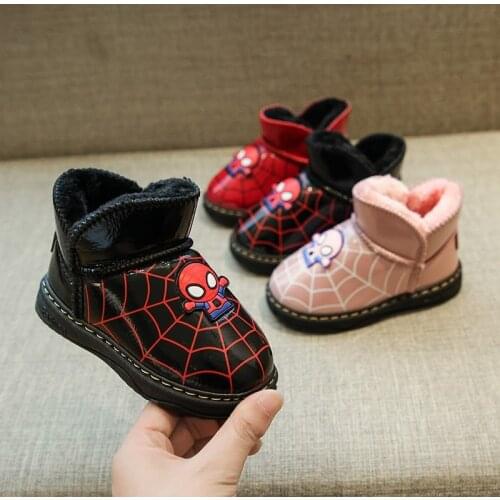 2021 Spider Man Martin Boots For Boy And Girl, Booties For Girls, In Leather, Casual And Non-Slip Boots, Autumn-Winter Trend