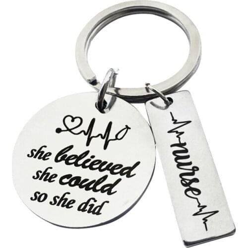 1pcs I'm A Nurse Pendant Keychain Hospital Nurse Day Keyring Gift Women Bag Charm Key Ring Holder Jewelry Medical Students Gifts