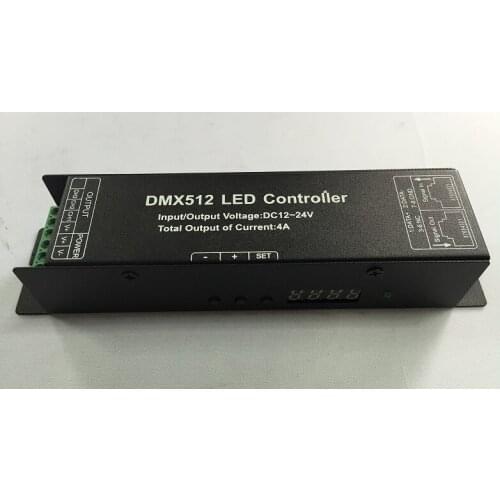 Digital tube DMX 512 Led Decoder 4A/CH DC12-24V DMX512 LED Controller for Led Strip Lights