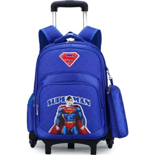Korean Style Children Backpack Kids boy Cute Pink Detachable2 3 6 wheels Trolley Schoolbags Girls bookbags Mochilas Escolares