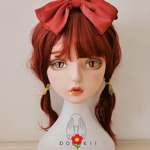Dollkii 14) Female Girl Silica Resin Cosplay BJD Cross Dressing Kigurumi Head Mask Anime Role Play Party Crossdresser Doll Mask