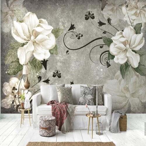 European Vintage Flower Murals Wallpaper Roll for Living Room Bedroom Background Home Wall Decor Customize Landscape Mural