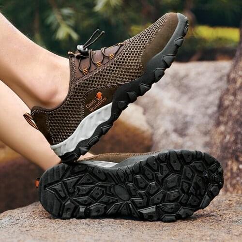 Summer New Wading Shoes Outdoor Non-Slip Mesh Breathable Sports Shoes Beach Surfing Rock Climbing Fishing Shoes Large Size 39-45