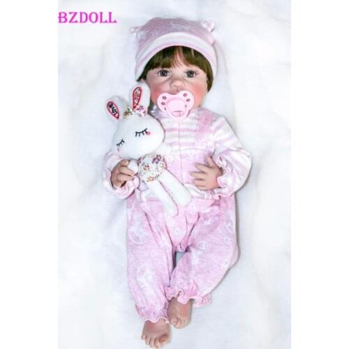 40 CM Full Body Silicone Vinyl Reborn Doll 16 Inch Newborn Girls Babies Bathe Toy Child Birthday Gift Present