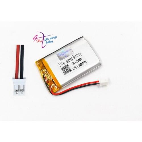 JST PH 2.0mm 2pin 10pcs 3.7V 1200mAh Lithium Polymer LiPo Rechargeable Battery For GPS DVD mobile video game PAD E-books 603450