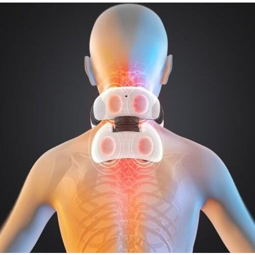 Micro-electric pulse body massager constant temperature hot compress cervical protection device wireless remote control design