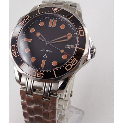 41mm Automatic Men Watch Rotating Bezel Date Window Mental Strap MINGZHU/MIYOTA Movement