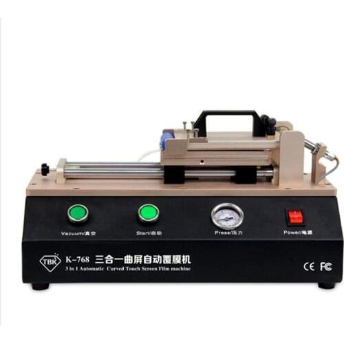 Newest 3 in 1 TBK-768 Automatic Curved Touch Screen OCA Film Laminating Machine For S6 S7 Edge Plus Laminator for Curved Screen