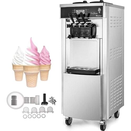 New Soft Ice Cream Vending Machin Snack Commercial Frozen Yogurt Maker with Air Pump
