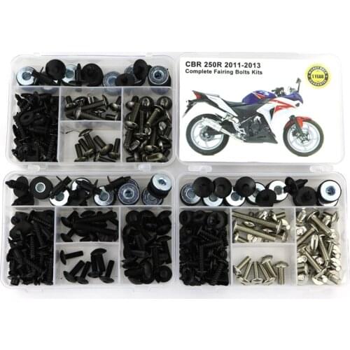 Fit For Honda CBR 250R CBR250R 2011 2012 2013 Body Screws Motorcycle Full Fairing Bolts Kit Clips Nuts Steel
