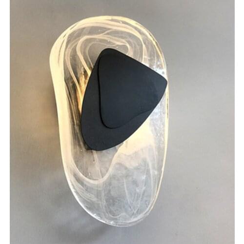 Nordic crystal led wall lamp elegant living room background light bedroom bedside creative aisle staircase model wall sconce