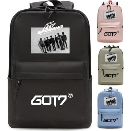 Kpop GOT7 Backpack Knapsack Travel School Laptop Bag Unisex Outdoor Sport Backpack Casual Backpack