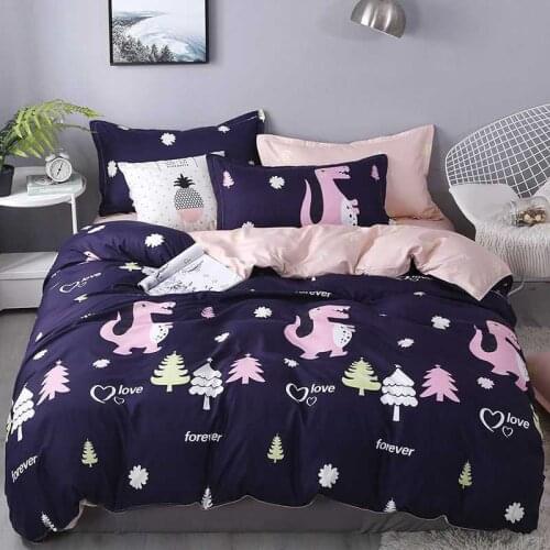Modern Cartoon Print Bedding King Bedding Sets Comfortable Duvet Cover Set Bedroom Pillowcase Duvet Covers 3/4 Pcs Bed Set