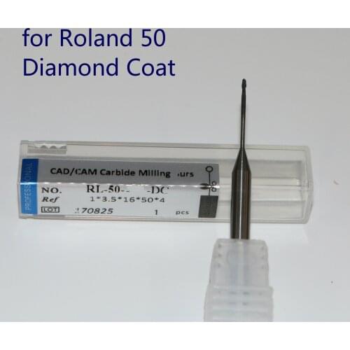 2pcs/lot Dental Lab Roland Milling Burs for RL 50 Milling Machine CAD CAM Diameter 2mm DC Milling Bur For Zirconia PMMA Block