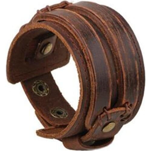 Punk Fashion Weave Punk Vintage Cuff Beads Evil Eye Charm Male Mens Blue Leather Women Bracelets Men Female Jewelry Accessories