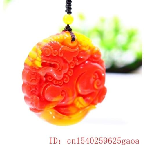 Green Jade Dragon Pendant Necklace Amulet Jewelry for Fashion Natural Chinese Women Gifts Men Jadeite Carved Charm