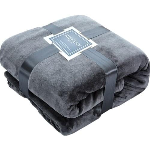 Winter Solid Color Flannel Thickened Blanket Breathable Warm Tapestry Super Soft Chair Lounge Sofa Rugs Bedroom Home Decor