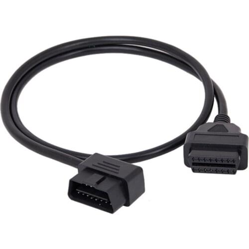 1 Meter OBD II OBD2 16 Pin Male to Female Extension Cable L-shaped Right Angle Car Diagnostic Extender Cord Adapter