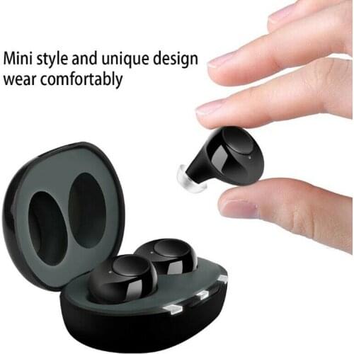1Pair New Hot Selling Ite Hearing Aid Portable Small Mini In The Ear Invisible Sound Amplifier Adjustable Tone Digital Aids Care