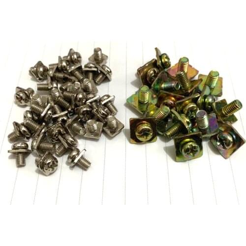 100pcs/lot M3-M6 washer 6*6-14*14 Terminal block screw sems pan head with square washer Pan head cross two combination screws