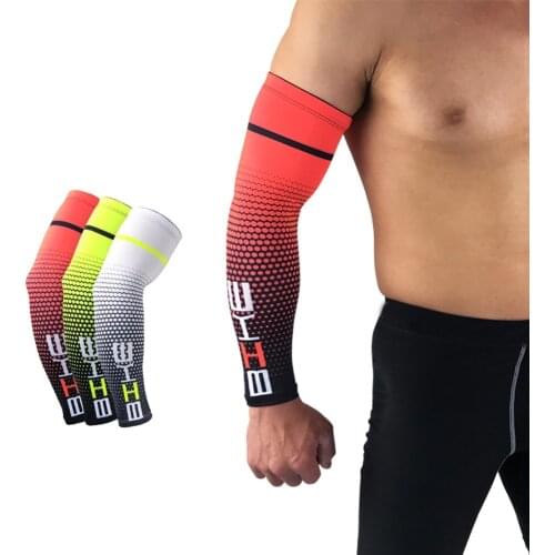 2 pcs Cool Men Cycling Running Bicycle UV Sun Protection Cuff Cover Protective Arm Sleeve Bike Sport Arm Warmers Sleeves Newest