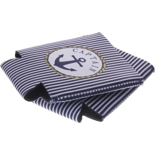 4 Pcs Novelty Nautical Tin Can Cooler Stubby Holder CAPTAIN AND FIRST MATE