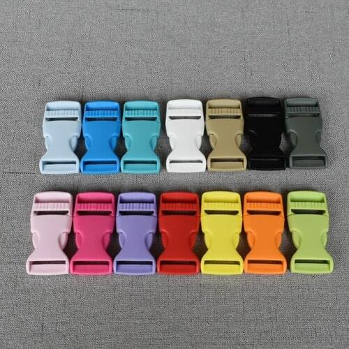 5 Pcs/Lot 20mm Colourful Plastic Release Buckle Strap For Bag Dog Collar Necklace Bracelet Paracord Sewing Accessory