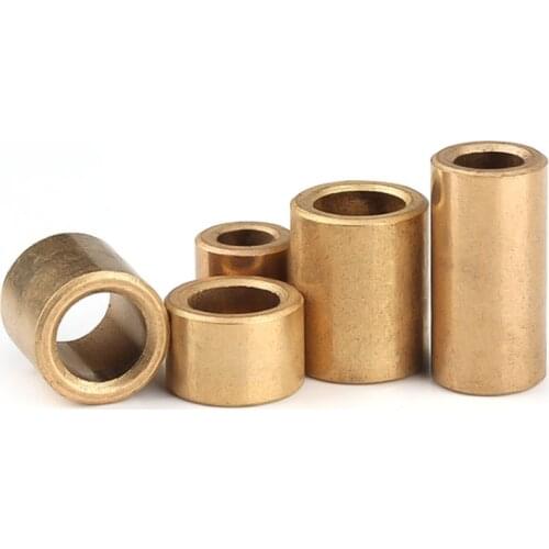 5pcs Oil Bearing Inner Diameter 3 4 5 6 8 10 12-60mm Brass Bushing Guide Sleeve Precision Copper Base Self-Lubricating Bearing