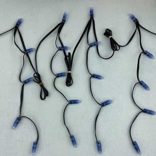 60 pixel stake nodes (Peace family),DC12V 12mm WS2811,6 pixel per cluster,10 clusters,3 foot spacing,all black wire;xConnect