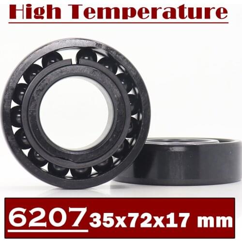 6207 High Temperature Bearing 35*72*17 mm ( 2 Pcs ) 500 Degrees Celsius Full Ball Bearing