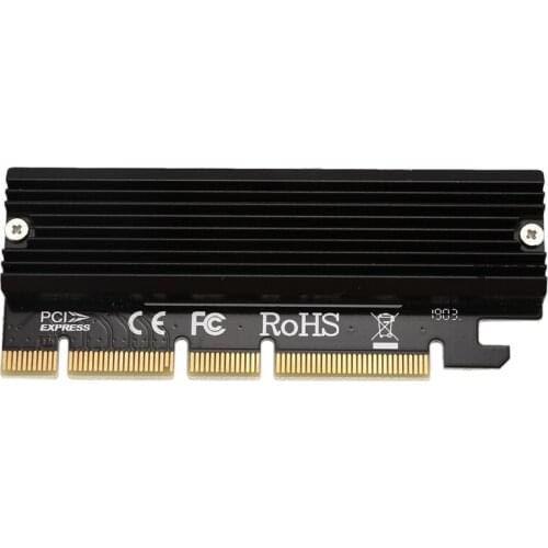 M.2 Nvme Ssd Ngff To Pcie 3.0 X16 Adapter M Key Interface Card+Heatsink Support Pci Express 3.0 X4 2230-2280 Size M.2 Full Speed