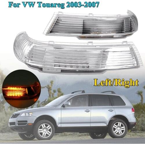 Car Left/Right Side Rearview Mirror LED Turn Signal Lights Indicator Lamp Amber for Volkswagen Touareg 2003 2004 2005 2006 2007