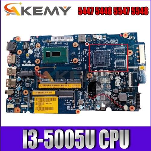 Brand NEW Laptop Motherboard FOR Dell Inspiron 5447 5448 5547 5548 I3-5005U ZAVC1 LA-B016P CN-06WJFJ 6WJFJ Mainboard 100% tested