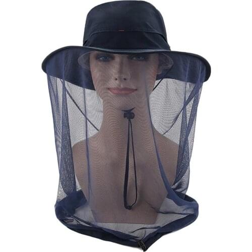 Camouflage Insect Mosquito Net Mesh Face Fishing Hunting Outdoor Camping Hat Fishing Face Mask Hats Mesh Head Net Face Protector