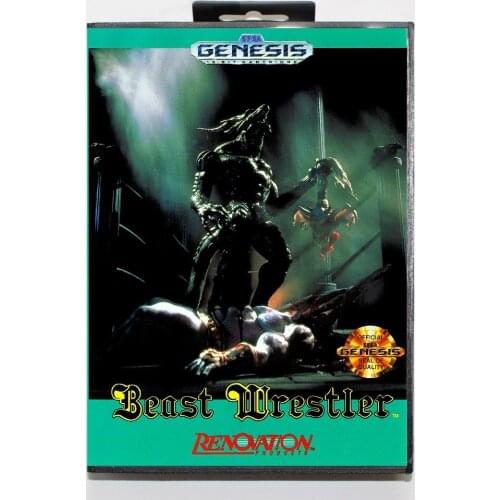 16 bit Sega MD game Cartridge with Retail box - Beast Wrestler game card for Megadrive Genesis system