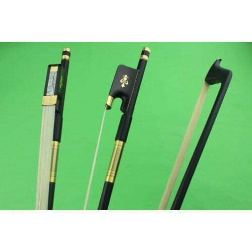 2 pcs new PRO black 4/4 Carbon fiber cello bows ebony frog inlaid copper flower Free Shipping