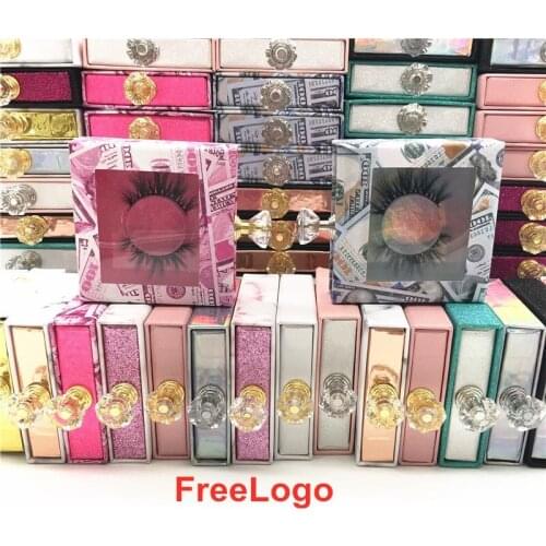 Lash Boxes Packaging Wholesale 10-50 pcs Empty Square Lashes Box With Tray Marble Lash Cases Packaging New Eyelashes Package