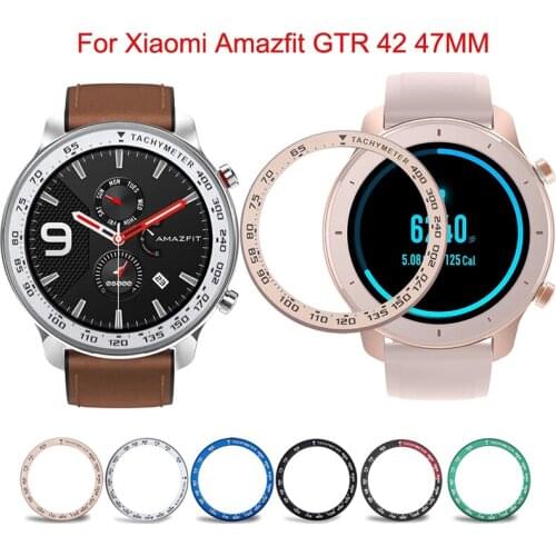 47MM 42MM Watch Bezel Cover Aluminum Alloy Tachymeter Case for Xiaomi Amazfit GTR Bezel Ring Dial Scale Speed Protective Cases