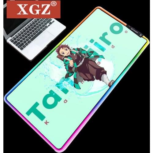 Xgz Ghost Face Blade RGB Gaming Mouse Pad 900x400mm XXL LED Lighting Computer Desk Mat Gamer Mouse Pad Peripheral Csgo Non-slip