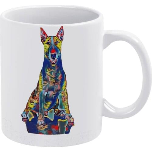 Bullterrier Mug Vintage Ceramic Mug Cafe Creative Cups