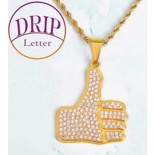 Cubic Zirconia Alloy Pendant Charm Mens Hip Hop Bling Rhinestone Jewelry Necklace